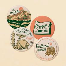 Oregon Beaver Sign Button 1.25"