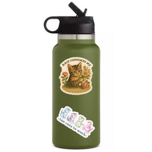 Cute Cat Sticker: Too Cute To Work Vinyl Sticker