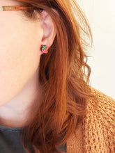 Strawberry Stud Earrings, Fruit Earrings, Spring, Handmade