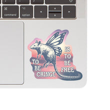To Be Cringe Is To Be Free Rat  Vinyl Sticker