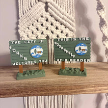 3d Printed Forks, Wa Twilight Inspired Sign: Small (3 inches) / The City of Forks Welcomes You