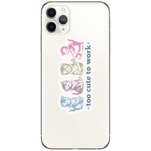 Cute Cat Sticker: Too Cute To Work Vinyl Sticker