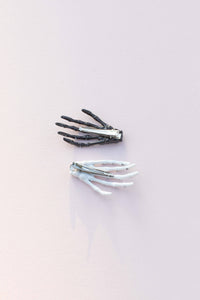 Halloween Skeleton White Hair Clip