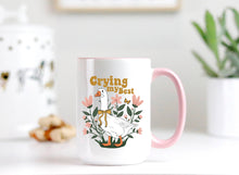 Goose Ceramic Mug : Pink Handle + Inside / 15oz / Horrors persist