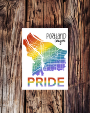 Portland LGBTQ+ Pride Art Print | Hand-Drawn Map: 5x7