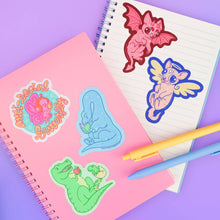 Reading Brontosaurus Dinosaur Sticker