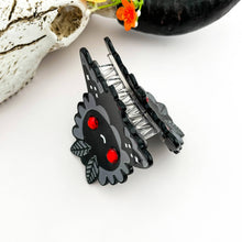 Mothman Rhinestone Acetate Hair Claw Clip: Black
