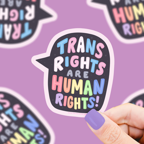 Trans Rights are Human Rights, LGBTQ, Vinyl Sticker