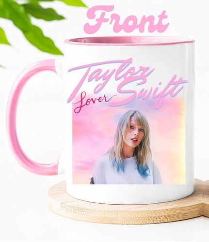 Taylor Swift Lover Mug with Pink Handle
