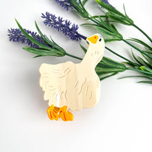 White Goose Acetate  Hair Claw Clip