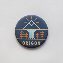 Multnomah Falls Round Magnet