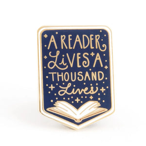 A Reader Lives A Thousand Lives Pin