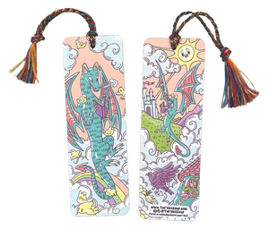 Dreamy Dragon Castle Gift Bookmark with Tassel