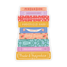 Jane Austen Book Stack Decal Sticker