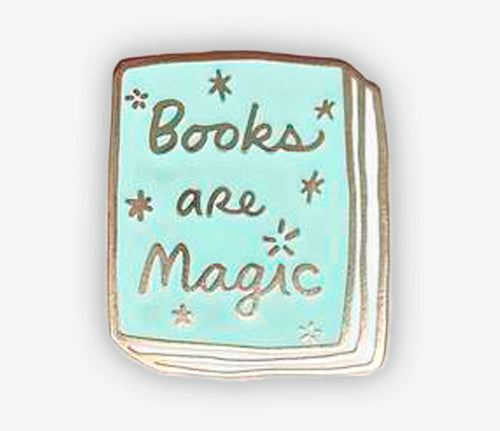 Ideal Bookshelf: Books Are Magic Pin - Glow In The Dark