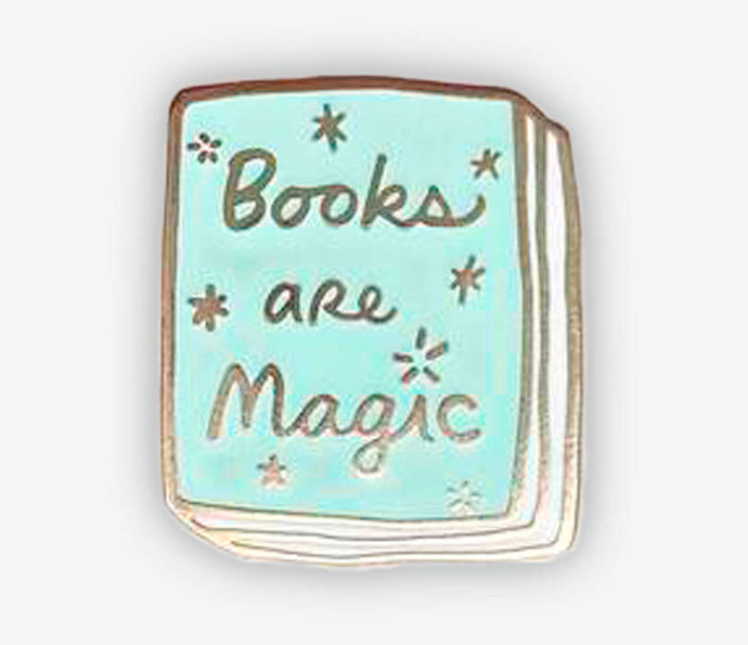 Ideal Bookshelf: Books Are Magic Pin - Glow In The Dark