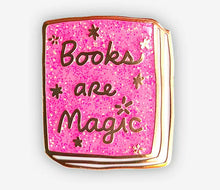 Books Are Magic - Pink Glitter Enamel Pin