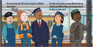 The Train Team : A Lift-the-Page Truck Book by Coyle