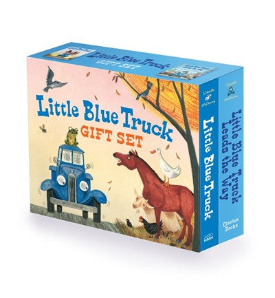 Little Blue Truck 2-Book Gift Set : Little Blue Truck Board Book, Little Blue Truck Leads the Way Board Book by Schertle & McElmurry