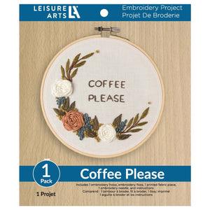 Coffee Please Embroidery Project