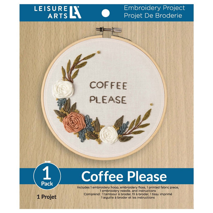 Coffee Please Embroidery Project