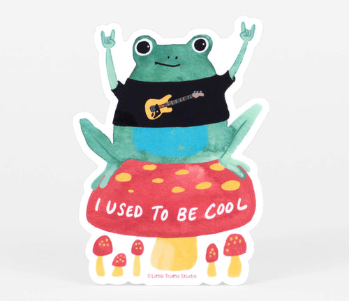 Frog Rockstar: I Use To Be Cool Sticker