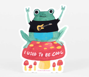 Frog Rockstar: I Use To Be Cool Sticker