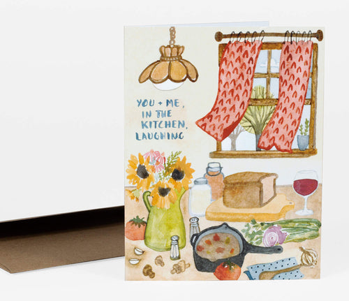 In The Kitchen Laughing Card