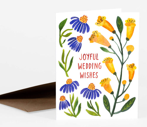Joyful Wedding Wishes Card