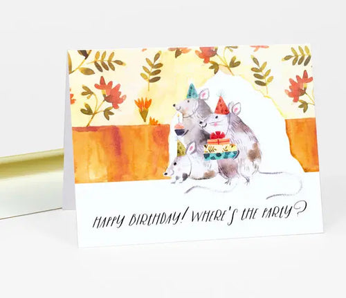 Where's the Party Birthday Card