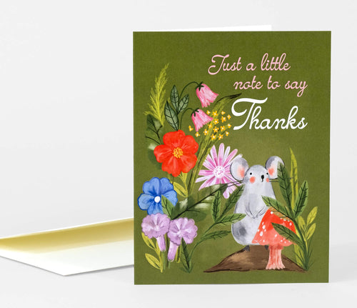 Just A Little Note To Say Thanks Card