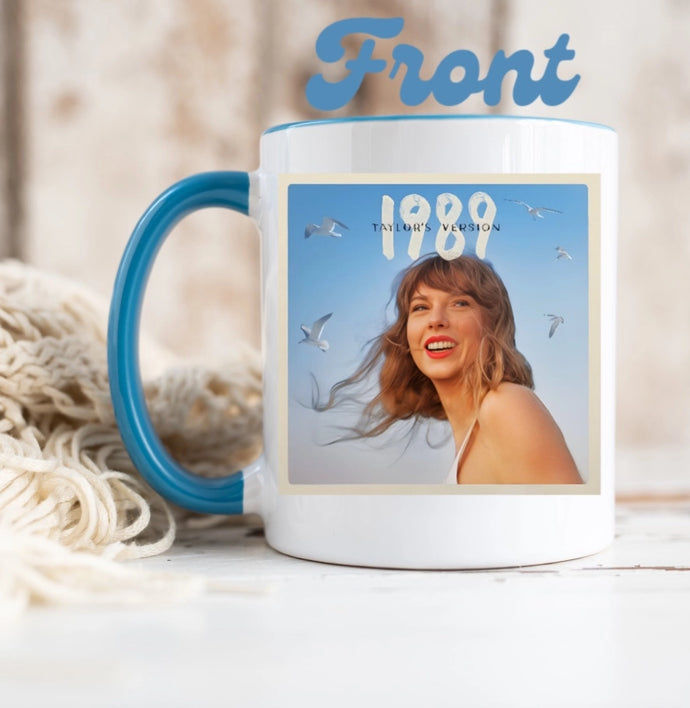 Taylor's Version 1989 Mug with Blue Handle
