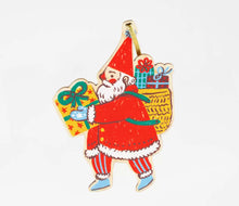Phoebe Wahl Wooden Santa Ornament
