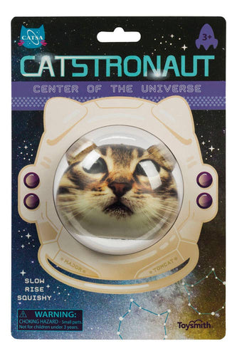 Toysmith Catstronaut Slow-Rise Squishy Ball