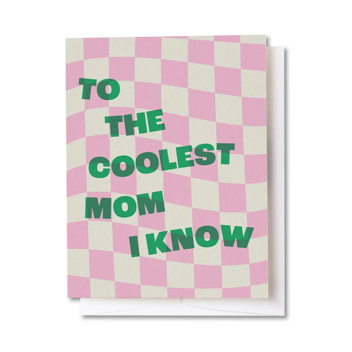 Coolest Mom Checkered Card