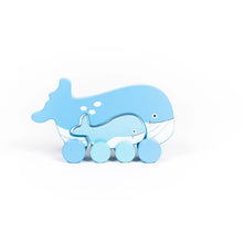 Whale Big & Little Wooden Roller Toy