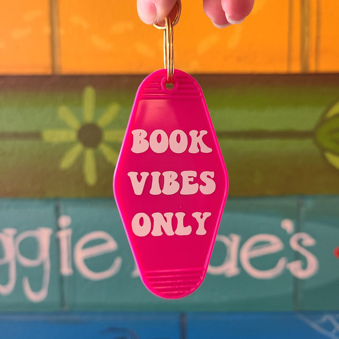 Pink Book Vibes Only Keychain