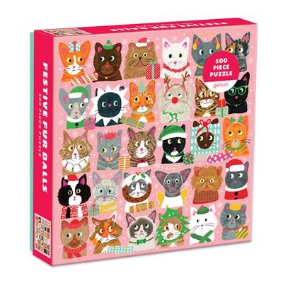 Festive Fur Balls 500 Piece Puzzle