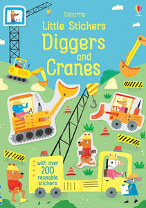 Usborne Little Stickers Diggers and Cranes