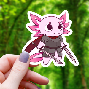 Axolotl Fighter RPG Inspired Class Sticker- 3"