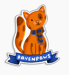 Ravenpaws Harry Potter Ravenclaw Cat Sticker
