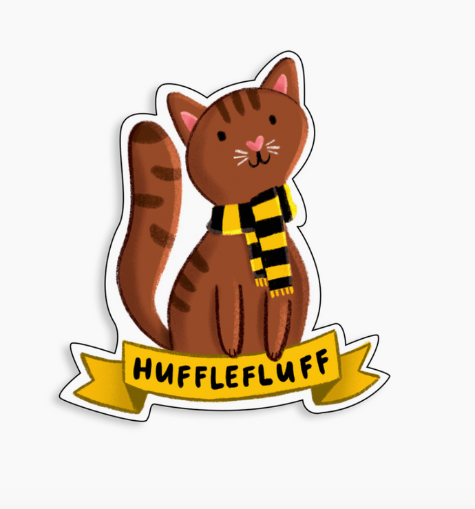 Hufflefluff Cat Sticker