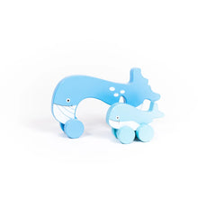 Whale Big & Little Wooden Roller Toy