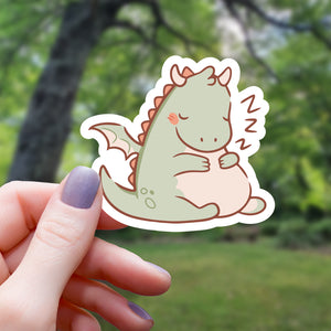 Chibi Sleeping Dragon Sticker