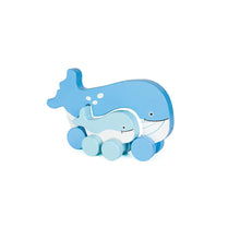 Whale Big & Little Wooden Roller Toy
