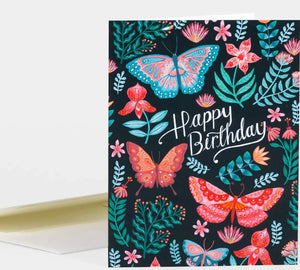 Happy Birthday Card with Butterflies