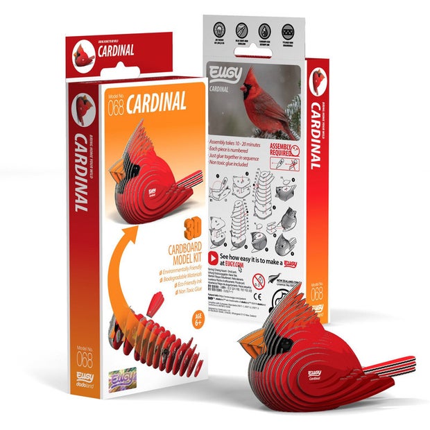 Eugy Cardinal 3D Puzzle Kit