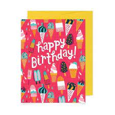 Happy Birthday Ice Cream Card