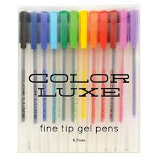 Color Luxe Fine Tip Gel Pens