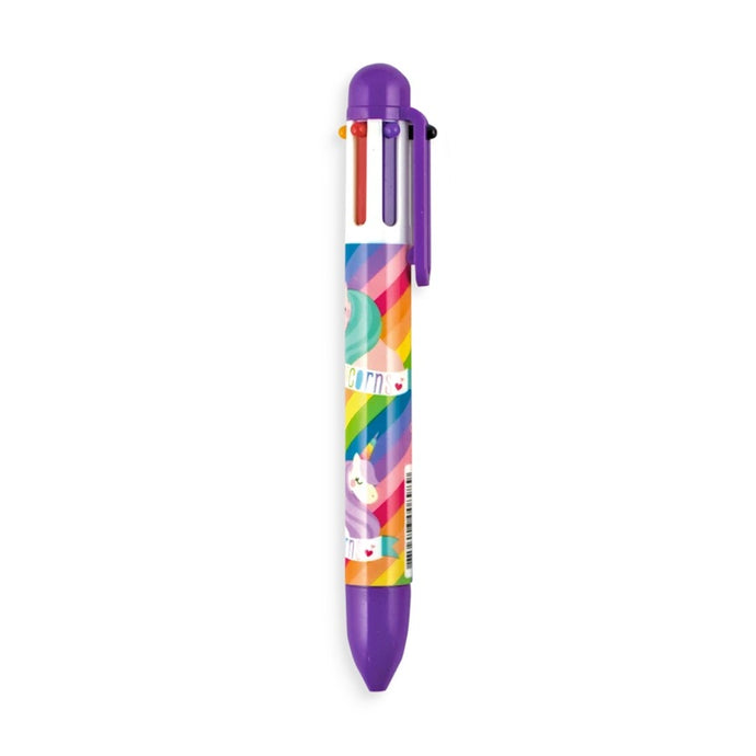 Unique Unicorn 6 Color Click Pen